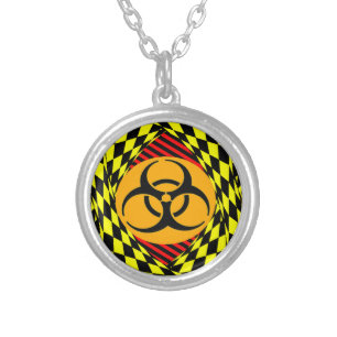 Biohazard Design by Kenneth Yoncich Silver Plated Necklace