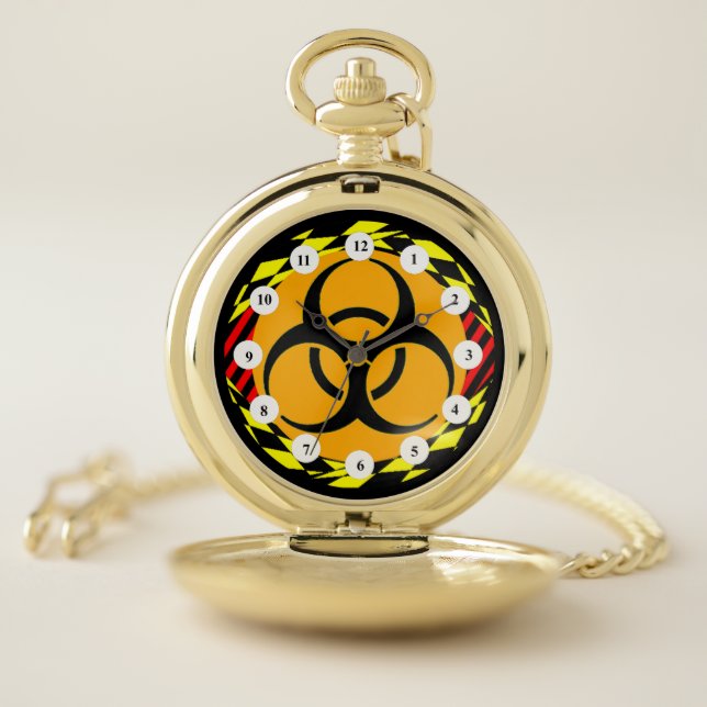 Biohazard Design (Classic Face)by Kenneth  Yoncich Pocket Watch (Inside)