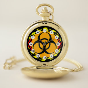 Biohazard Design (Roman Face)by Kenneth Yoncich Pocket Watch