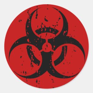 Biohazard Faded Stickers