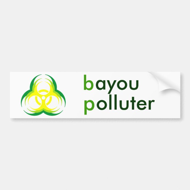 biohazard flower 1, bayou polluter bumper sticker (Front)
