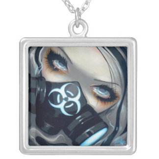 Biohazard Gas Mask Fairy NECKLACE gothic fof 143