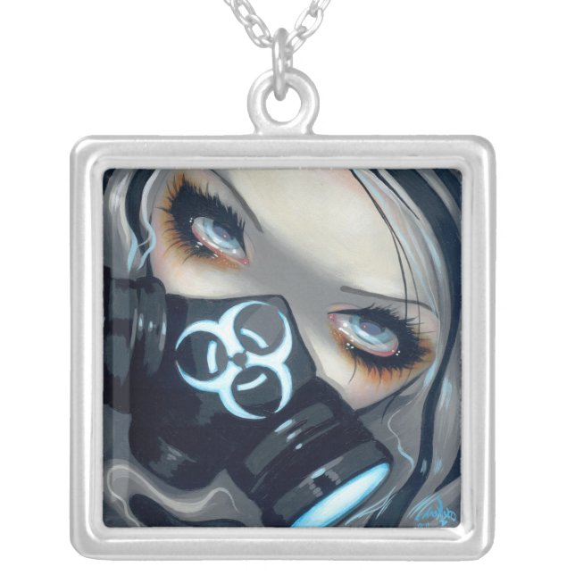 Biohazard Gas Mask Fairy NECKLACE gothic fof 143 (Front)