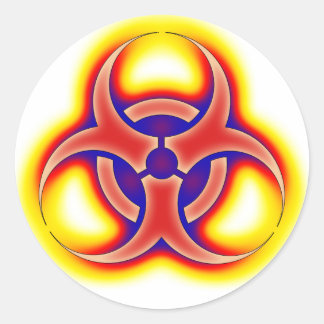 Biohazard Glow Classic Round Sticker