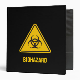 Biohazard Icon 3 Ring Binder