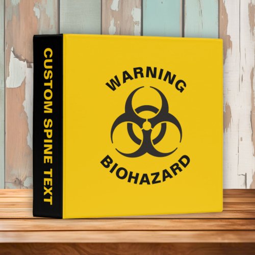 Biohazard Icon 3 Ring Binder