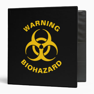 Biohazard Icon 3 Ring Binder