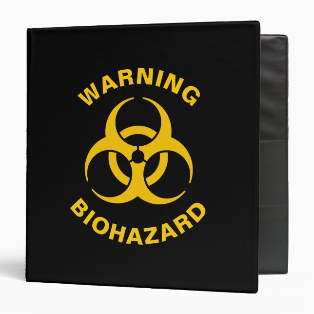 Biohazard Icon 3 Ring Binder (Front/Inside)