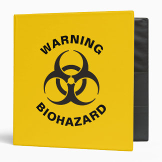 Biohazard Icon 3 Ring Binder