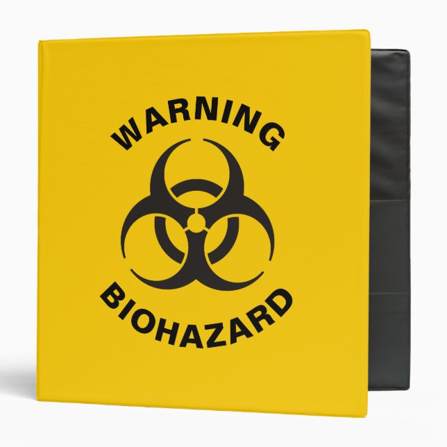 Biohazard Icon 3 Ring Binder (Front/Inside)
