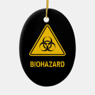 Biohazard Icon Ceramic Ornament