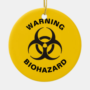Biohazard Icon Ceramic Ornament