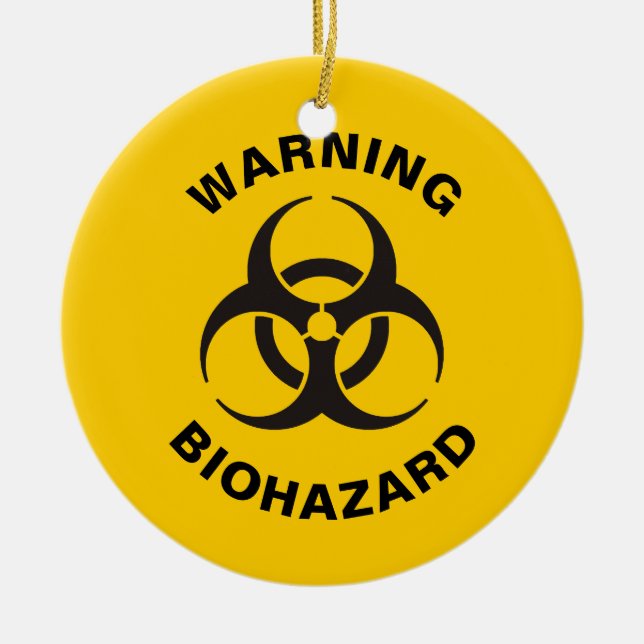 Biohazard Icon Ceramic Ornament (Front)
