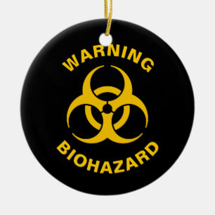 Biohazard Icon Ceramic Ornament