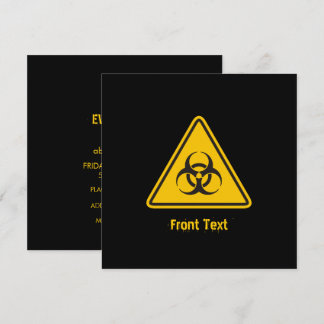 Biohazard Icon Invitation
