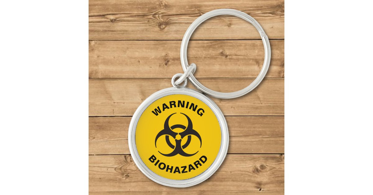 Biohazard Icon Keychain | Zazzle