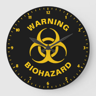 Biohazard Icon Large Clock