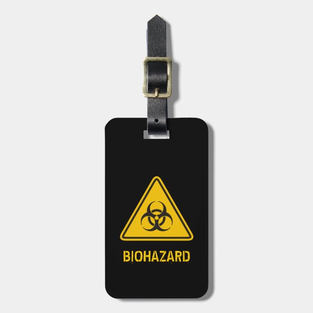 Biohazard Icon Luggage Tag (Front Vertical)