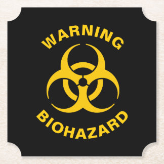 Biohazard Icon Paper Coaster