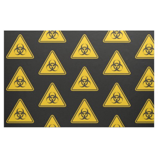 Biohazard Icon Pattern Fabric