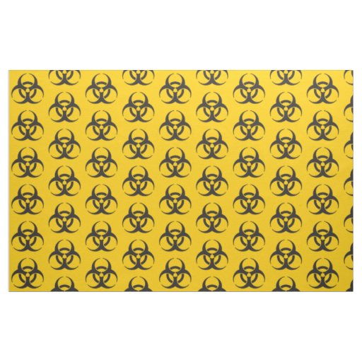 Biohazard Icon Pattern Fabric