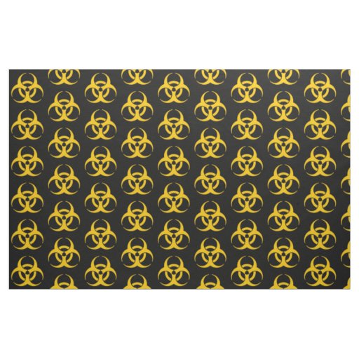 Biohazard Icon Pattern Fabric