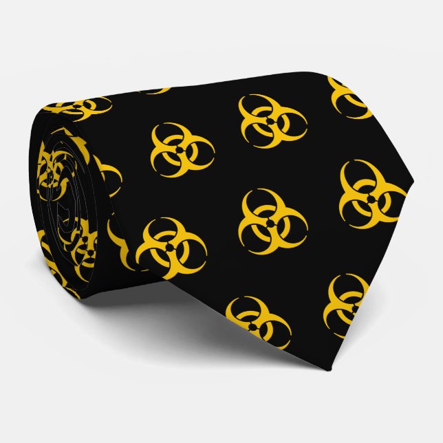 Biohazard Icon Pattern Neck Tie (Rolled)
