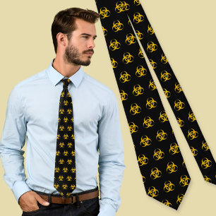 Biohazard Icon Pattern Neck Tie
