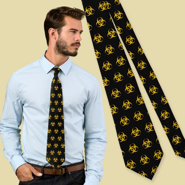 Biohazard Icon Pattern Neck Tie (Creator Uploaded)
