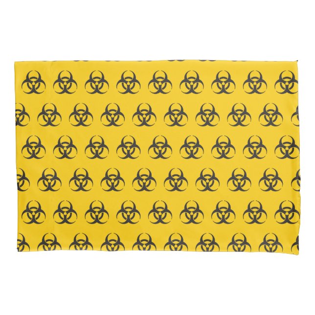 Biohazard Icon Pattern Pillow Case (Front)