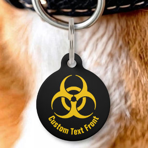 Biohazard Icon Pet ID Tag