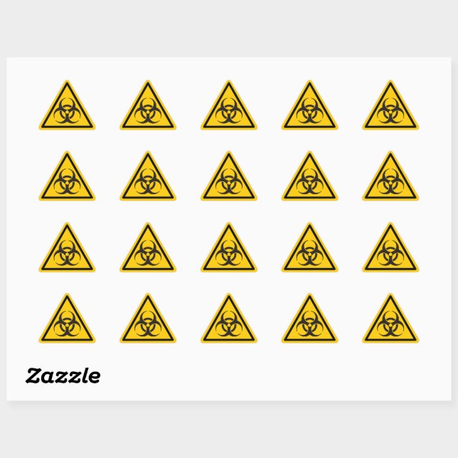 Biohazard Icon Triangle Sticker (Sheet)