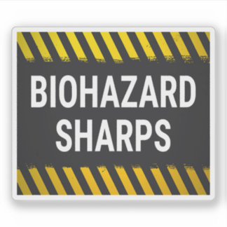 Biohazard Sharps Sticker