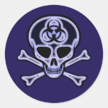 Biohazard Skull and Crossbones Sticker