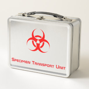 Biohazard Specimen Transport Metal Lunch Box