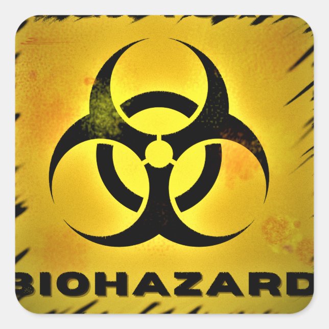 Biohazard  square sticker (Front)