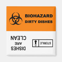 Biohazard Sterile Dishwasher Magnet
