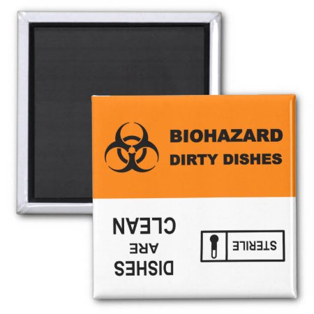 Biohazard Sterile Dishwasher Magnet