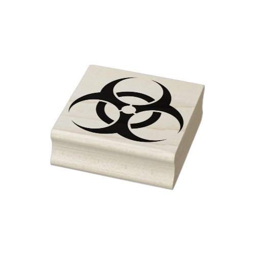 biohazard symbol art stamp