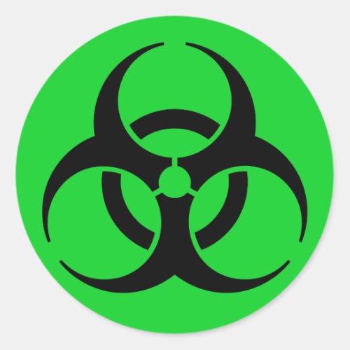 Biohazard Symbol Classic Round Sticker