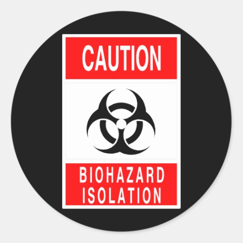 Biohazard Symbol Classic Round Sticker