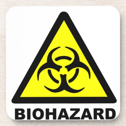 Biohazard Symbol Drink Coaster