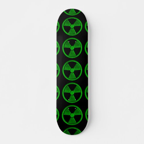 Biohazard Symbol Green Skateboard