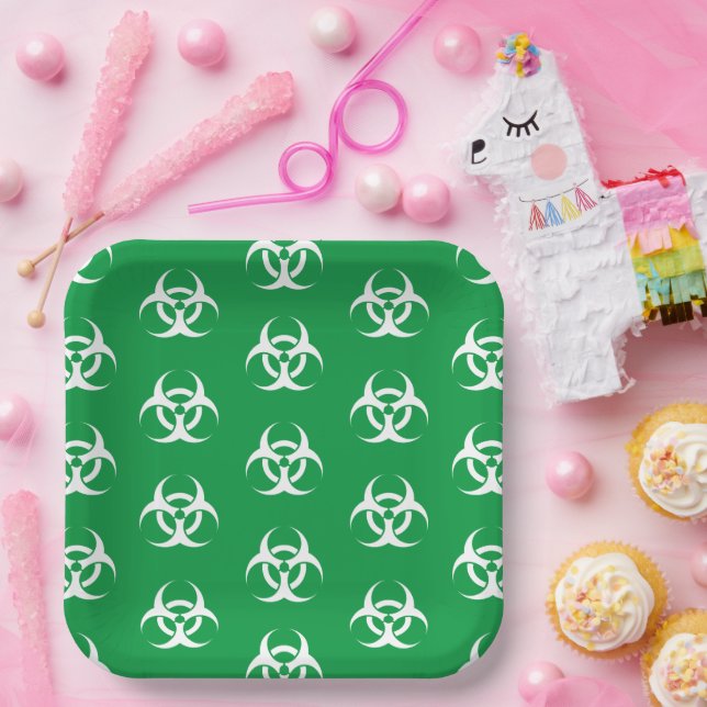 Biohazard Symbol  Paper Plates (Party)