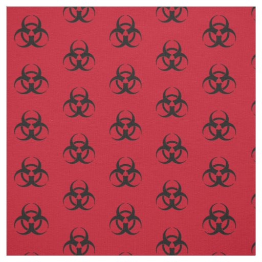 Biohazard Symbol Pattern Fabric