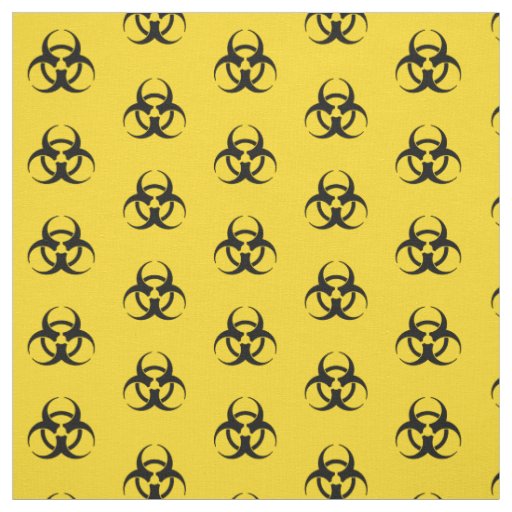 Biohazard Symbol Pattern Fabric