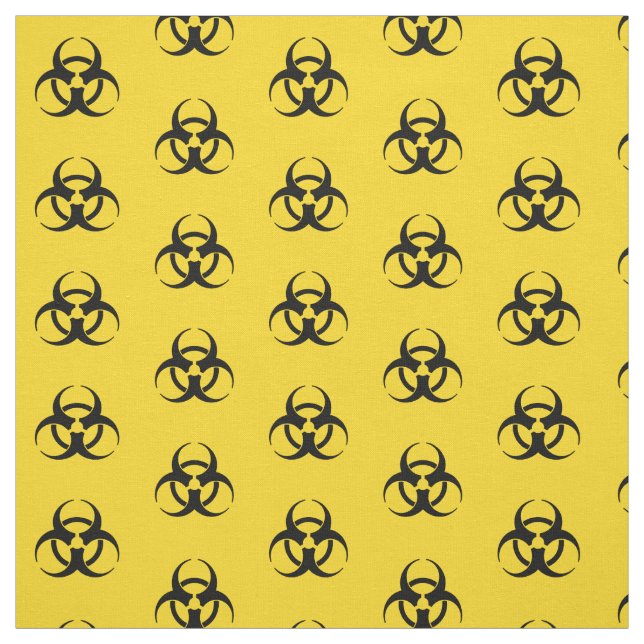 Biohazard Symbol Pattern Fabric (Swatch)