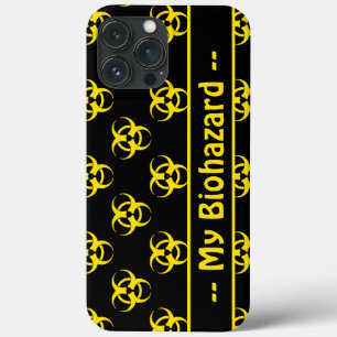 Biohazard Symbol Pattern Phone Case w/ Custom Text