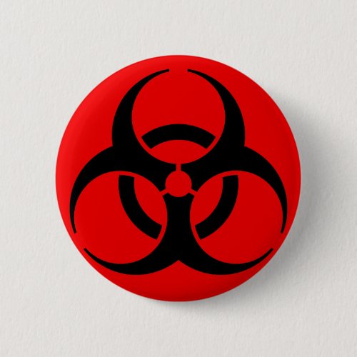 Biohazard Symbol Pinback Button