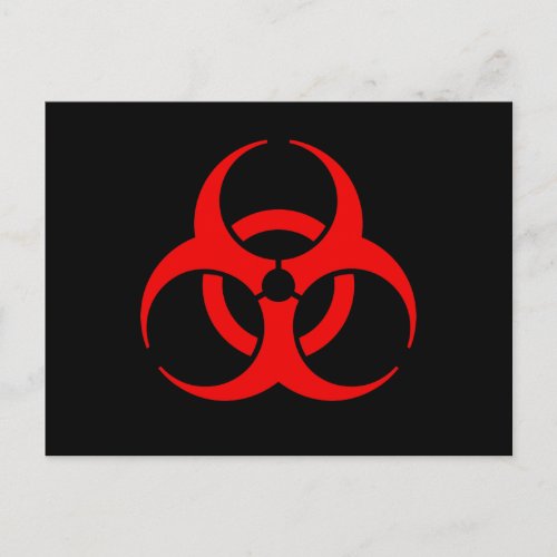 Biohazard Symbol Postcard